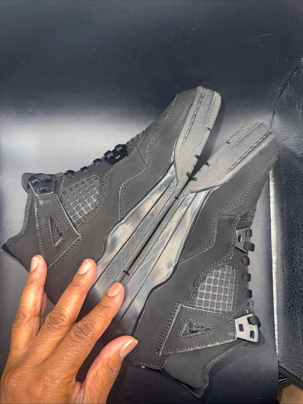 Size 3Y - Jordan 4 Retro Black Cat (PS) 2025, IB4388-010, Clean, No Box, Great